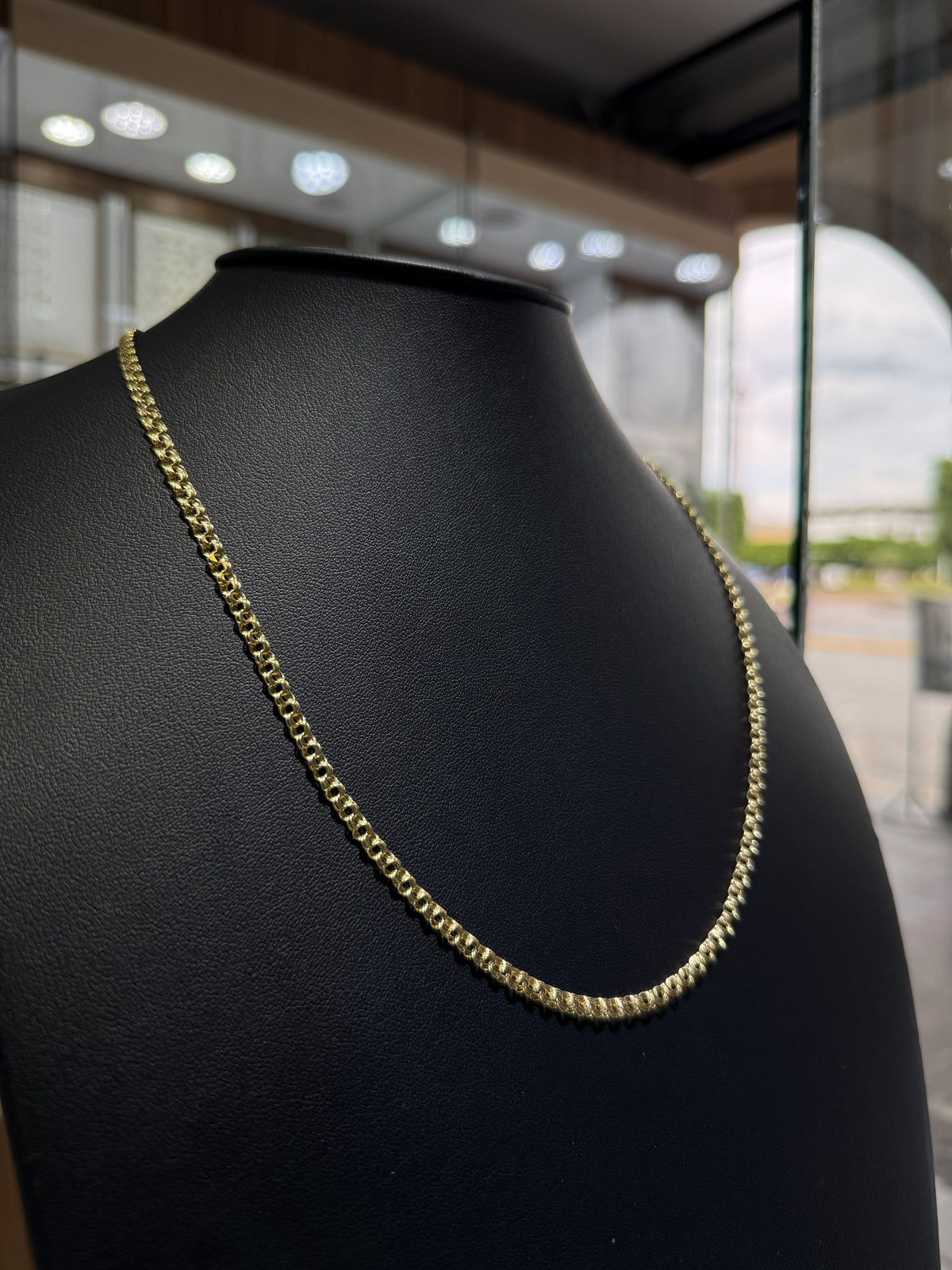 Cadena Belcher Texturizada Oro 10k