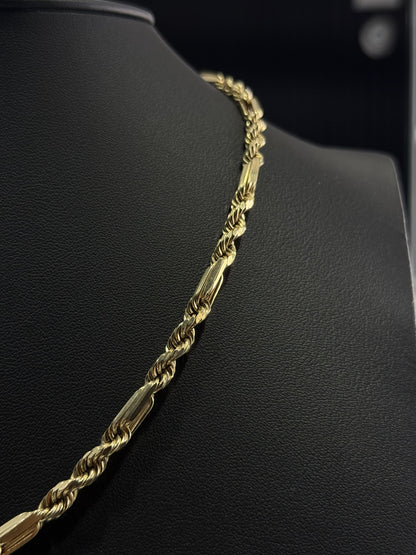 Cadena Cuerda con Barras Oro de 10k