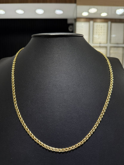 Cadena Belcher Texturizada Oro 10k