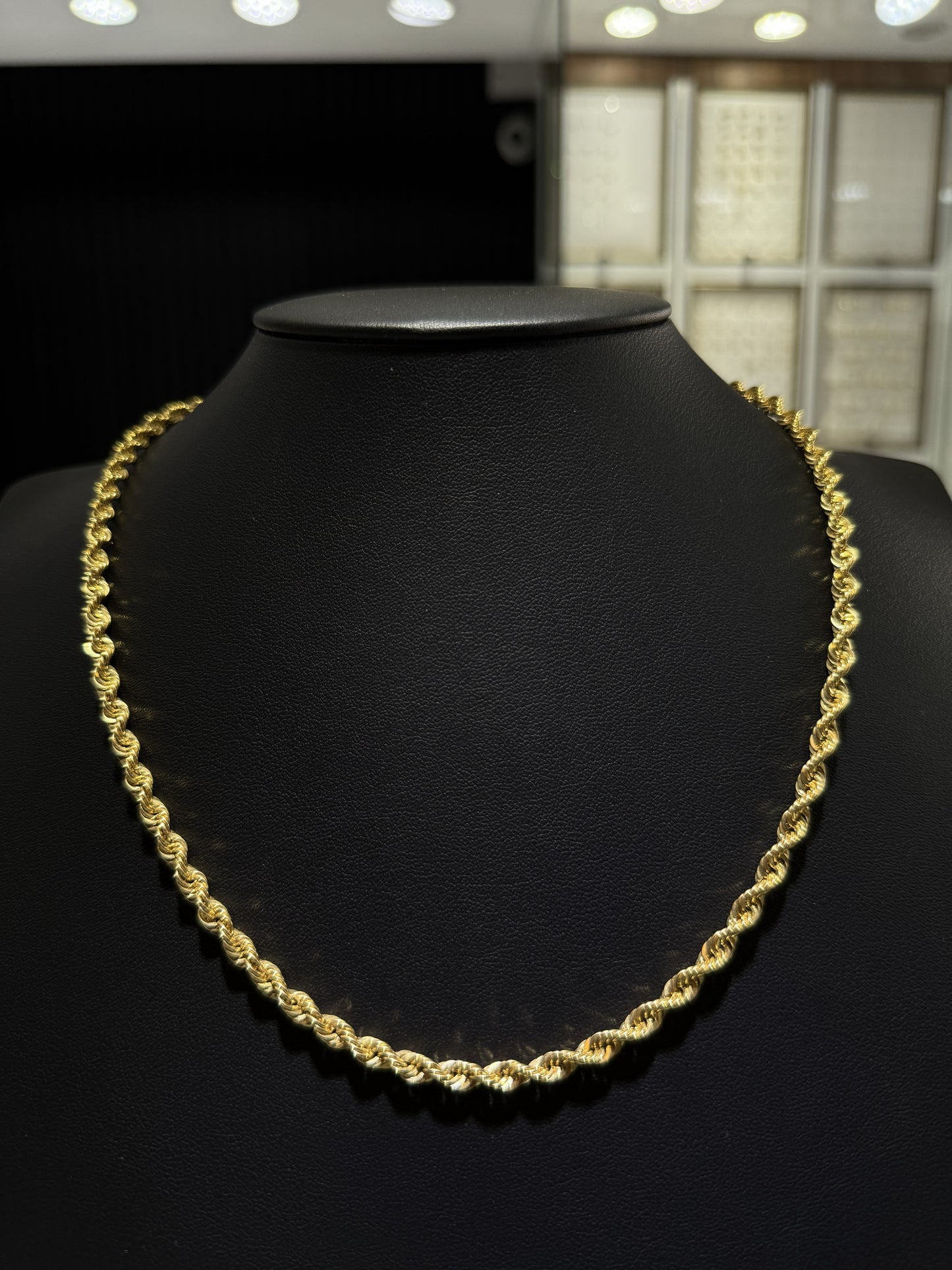 Cadena Rope Diamond-Cut 10k