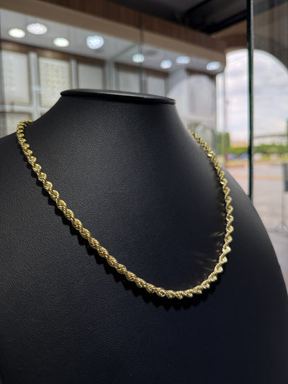 Cadena Rope Diamond-Cut 10k