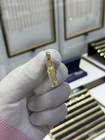 Dije de San Judas Tadeo Full Pavé en Oro 10k