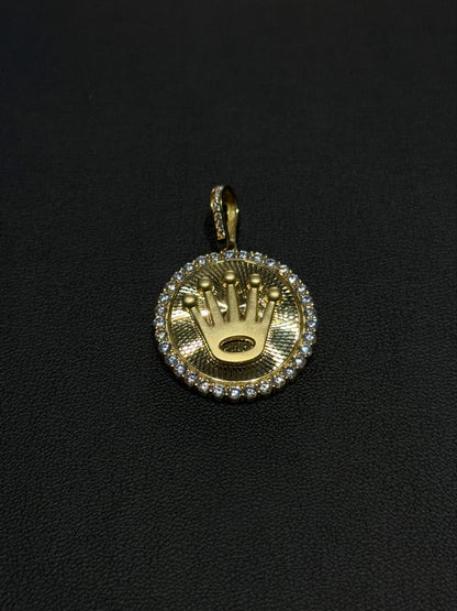 Dije Rolex Crown Adiamantado Oro 14k